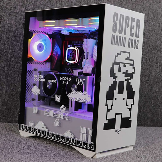 Patriot YOGO M2 PRO White Gaming Shoe Box Computer Case E-ATX/ATX Motherboard/360 Cold Row/Side Pull Tempered Glass/Horily Installed Graphics Card