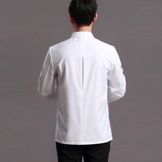 WEIXUAN Executive Chef High-Und Workswear Chinese Tang Tang Suit Chef Vêtements Chinois Style Chinois Automne à manches longues et hiver Men de l'hiver Top à la main à la main à manches longues 16580