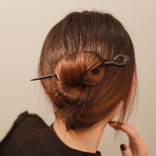 LANSILL Xiangyun ancient style hairpin for women, high-end black sandalwood daily hairstyle wooden hairpin hairpin Valentine's Day birthday gift Xiangyun black sandalwood hairpin F2636