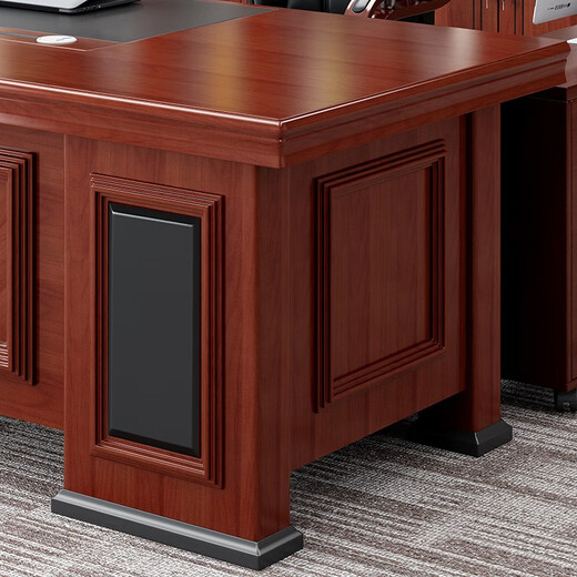 Miafei office furniture boss desk president desk and chair combination executive desk manager desk boss desk modern Chinese office desk and chair 1.6 single table (excluding cabinet)