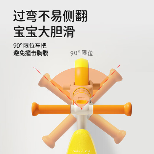 Luddy (Luddy) Little Yellow Duck Children's Balance Car 1-3-6 Years Old Sliding Car Baby Walker Multi-function Tricycle Gift Little Yellow Duck + Car Basket [One car and four use] 1-6 Years Old