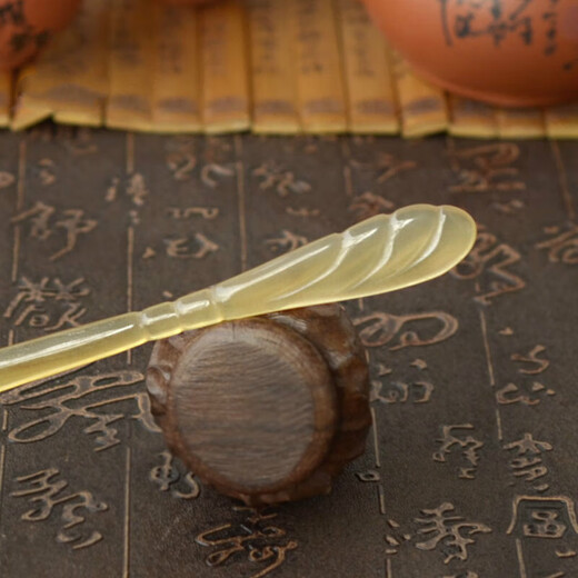 Ox horn hairpin, simple headdress, hairpin, Hanfu hairpin, sheep horn handmade hairpin, ancient style hairpin, Hanfu hairpin, leaves