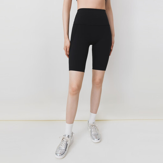 FirstStation [gleiches Modell im Einkaufszentrum] Daya Home Slim High Taille Slim Short Leggings für Frauen 24 Frühlings- und Sommer Neuer Stil 6221a Black 165/72A/L
