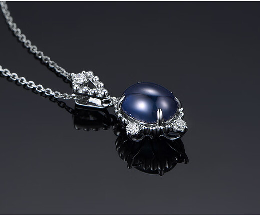 Millais Jewelry 2.0 carat plain sapphire pendant 18K gold inlaid with diamonds custom necklace women's colored gemstone jewelry accessories without chain chain can be additionally customized