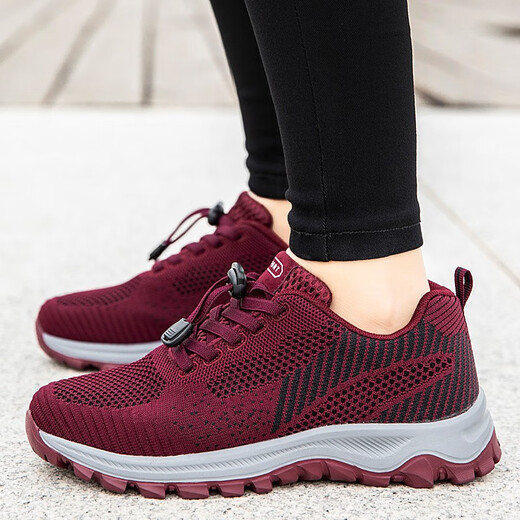 Foot Lijian Master ältere Schuhe Damen Frühling und Herbst rutschfeste weiche Sohle Mamas Schuhe leichte lässige mittlere und ältere Schuhe Herren Wanderschuhe 2901 Hellgrau (weiblich) 38