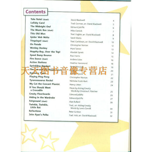 英皇考级 英皇钢琴初级教材入门 练习曲 曲谱 钢琴之星钢琴小星星 Piano Star Book 2英文原版