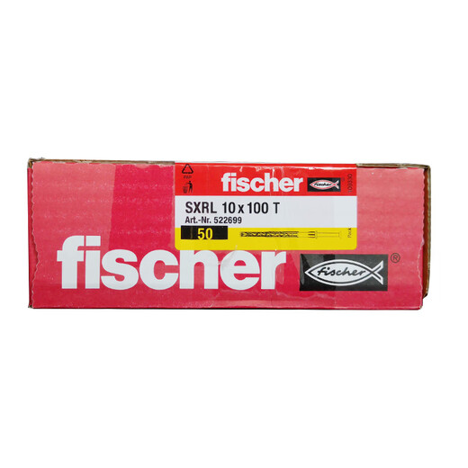 Fischer expansion bolt screw extended nylon anchor SXRL10mm hexagonal head lightweight wall hollow brick concrete solid brick imported from Germany 10x120FUS with hexagonal head nails 10 pieces 522721