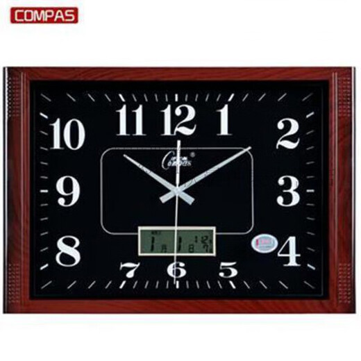 Combasi Combasi Watch Seiden Wohnzimmer Wanduhr Schlafzimmer Büro sauberer Klang einfache Kalenderuhr Große Quarzuhr 6626 Holzkorn weiß 20 Zoll (Durchmesser 50,5 cm)