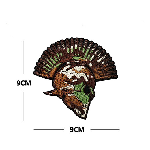 Punisher Spartan Embroidered Velcro Armband Warrior Embroidered Badge Tactical Morale Badge Outdoor Backpack Decorative Helmet Sticker United States Black White Reflective 9*5CM