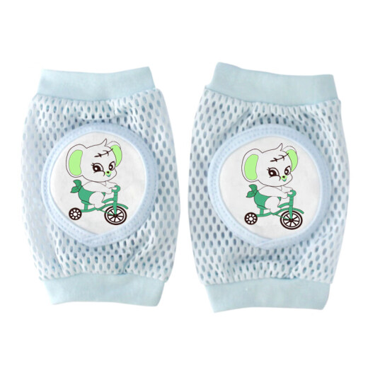 Bekiss baby knee pads crawling breathable mesh infant toddler anti-fall anti-wear elbow pads children's knee pads B2011 blue pattern random