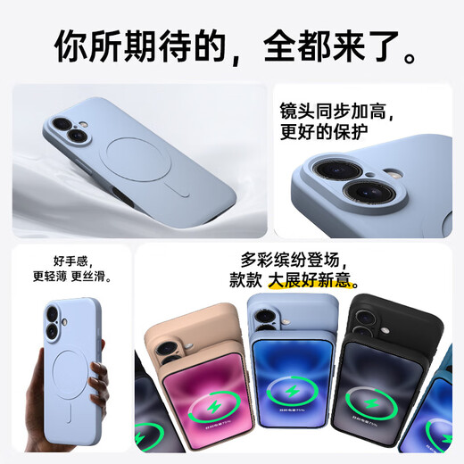 Keklle [Magnético amigable para la piel] para iPhone 16 Case de teléfonos móviles Apple 16 Caja protectora Líquido de silicona líquida Magnética Magnética Capa protectora de caparazón suave White White