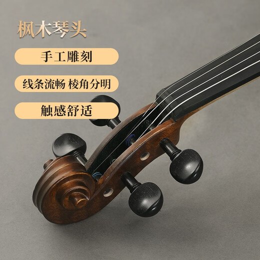 凤灵小提琴成人儿童专业演奏级初学者入门欧料手工琴进口10年实木L6 4/4适用高155-220cm