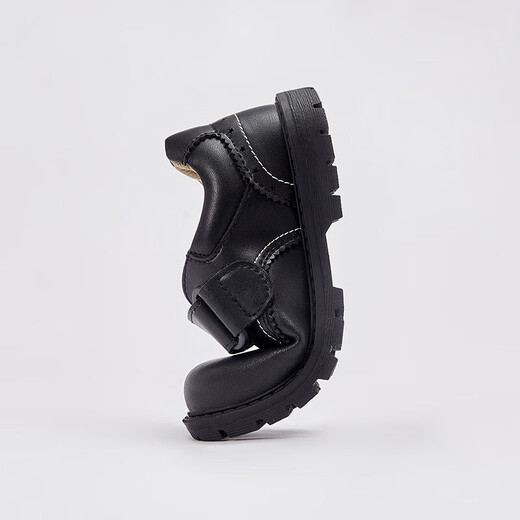 DAVE&BELLA boys' leather shoes, toddler shoes, spring new children's shoes, stylish children's performance shoes, boys' shoes, black, in stock 22