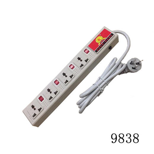 XMSJ科业机柜插座9898六位六开关流水线工装板生产线专用香港排插电源 白 9898-13A 白  其它