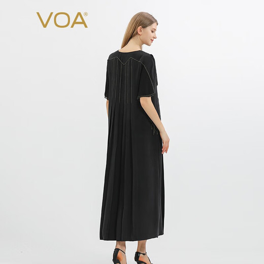 VOA30 MMILLI MURBURDE HEURBERNE SILK NOIR ROUND COU ROND JAUNE DÉCORME DE COIN SARMEUR COIN STREATER ROBLE DE SILIC à manches courtes AE1517 North Corner Night (B08) M