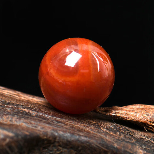 Zun cabinet 7A natural Sichuan Nanhong agate loose beads, flame red persimmon red agate beads, diy bracelets, cultural toys and accessories, preferred Nanhong 18mm one