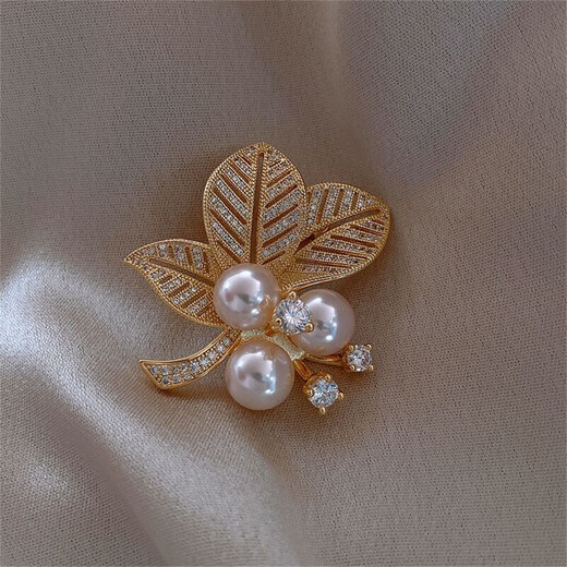 Dingjing brooch for women, high-end simple corsage, silk scarf, anti-exposure buckle, suit collar, brooch set, gift box, birthday gift, camellia brooch set box TW129