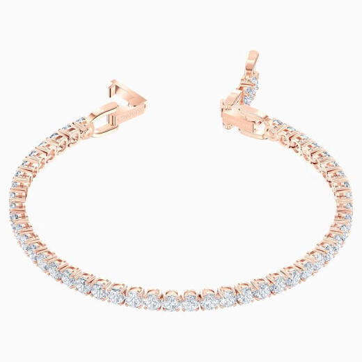 施华洛世奇（SWAROVSKI）施华洛世奇男女情侣款手链水晶密镶优雅简约百搭饰品 Blue, Rhodium plated 默认1