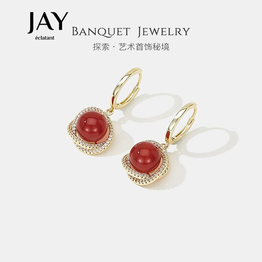 Jay retro red earrings for women, earrings, earrings and buckles as birthday gifts for girlfriend