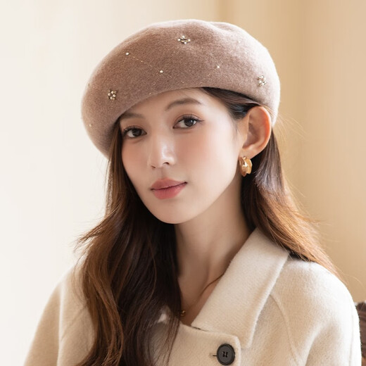 Xiangxue Yuxiu Wool Beret Women's Autumn and Winter 2025 New Painter Hat Fashion Versatile Octagonal Hat Women's French Hat Women's Off-White One Size