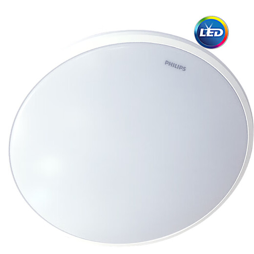 Philips LED ceiling lamp Yueyuan ultra-thin bedroom kitchen bathroom balcony 12W17W20W moisture-proof lamp neutral light warm white CL254 white edge 12W white light diameter 290