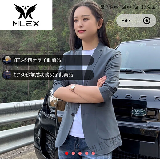 MLEX Changfu Швейная фабрика Костюм Весенняя новая куртка Мужская приталенная куртка Модная мужская темно-серая XL Рекомендуется 140-155Jin Jin равна 0,5 кг