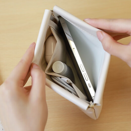 FancyFree wasserdichtes Leder digitaler Speichertasche Daten Kabel Ladegerät U Disk Kopfhörer-Speicherbeutel Handgepäckbeutel Karamellfarbe 2 Packungen (Digitalbeutel + Brillenbeutel)