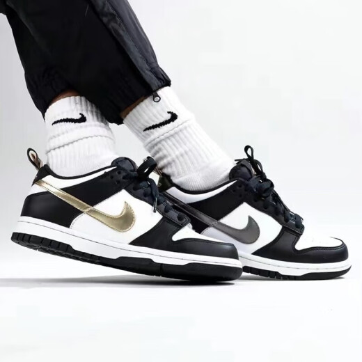 Nike (Nike) Zapatos de mujer AJ Spring Air Jordan 1 AJ1 JO1 Zapatos de baloncesto Low Top Dh9764-001 Little Panda 38 en blanco y negro