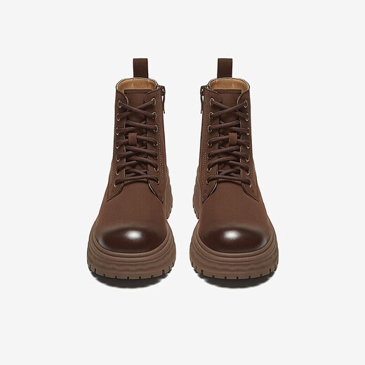 BESTOU WINTER-Einkaufszentrum Neue Schaffellstiefel dick-locked funktionierende braune Martin Boots Frauen schrubben kurze Stiefel UKG01DD4 TEEPS Kaffee UKG01DD4 40