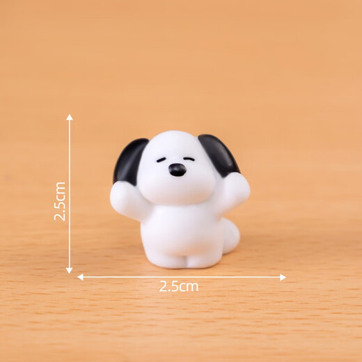 Yumi dog ornaments micro-landscape black and white puppy doll DIY decoration accessories living room entrance car desktop small ornaments 4 packs [1 each] black and white puppy 4 models
