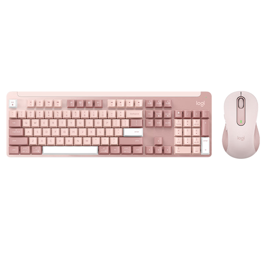 
Logitech's preferred series K865 (K845 upgraded version) wireless mechanical keyboard Business office keyboard E-sports gaming keyboard 104-key full-size dual-mode connection [K865+M750M] keyboard and mouse set pink