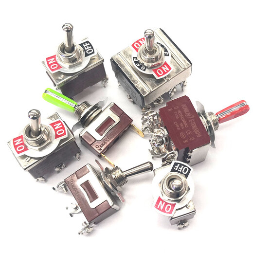 佰达特  摇臂电源扭钮子开关复位开关开孔12MM 高端15A E-TEN12210 12脚2档螺丝脚ON-ON