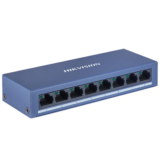 HIKVISION monitoring switch 5 ports 8 ports 16 ports 24 ports 100M Gigabit switching machine home office enterprise transmission monitor security equipment network cable splitter 8 ports full 100M DS-3E0108-E