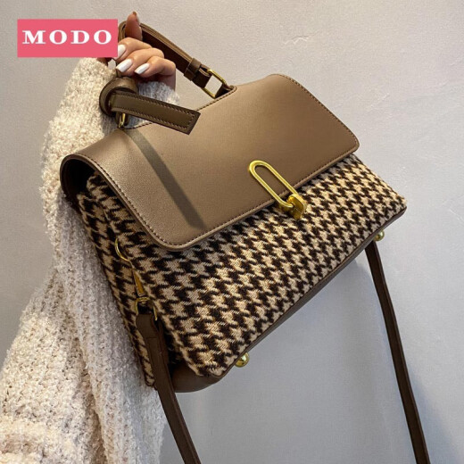 [MODO] Sunset Harbor Internet celebrity high-end bags women's bags 2022 new trendy fashion autumn and winter foreign style single shoulder crossbody bag versatile coffee color