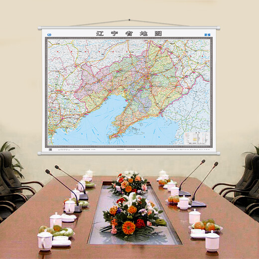 Liaoning Province Map Map Wall Chart Large Size 1.5m*1.1m Seamless Office, Conference Room Wall Chart Wall Chart Background Wall Decoration Dalian Shenyang