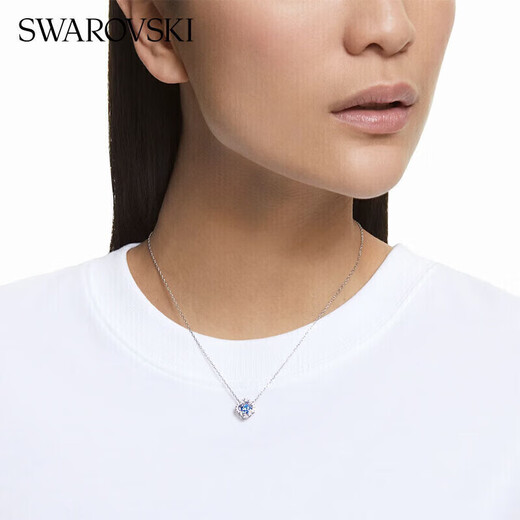 Swarovski (SWAROVSKI) beating heart UNA SPARKLING lucky four-leaf clover necklace birthday gift for women 5642927