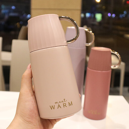 Flower Shop Thermos Cup Head avec petit couvercle Nordic Style Simple Student en acier inoxydable Thermos Cup Coupages Coupages simples blancs européens 220 ml 6193