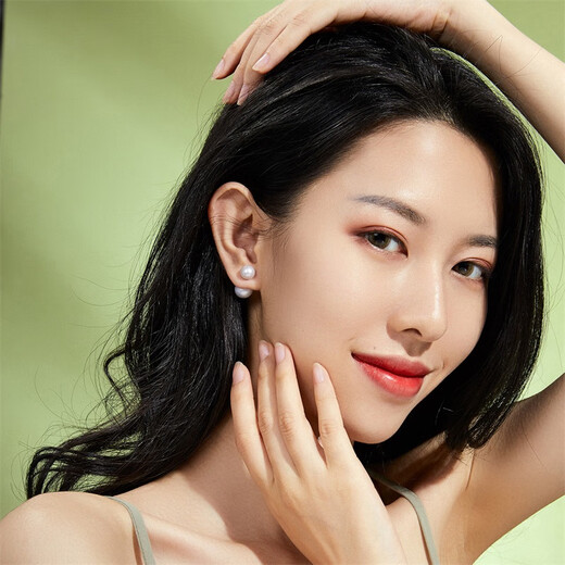 Queen of Pearls Freshwater Pearl Earrings Women's Earrings Temperament Sweet and Versatile Pearl Earrings Birthday Gifts for Women