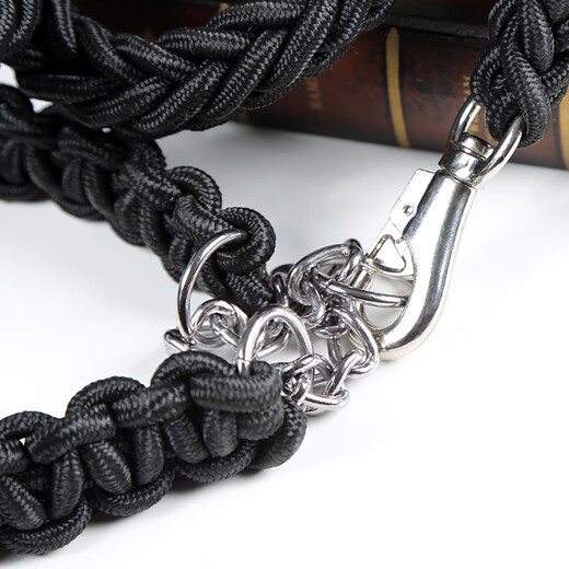Dogstory Dog Rope Medium Dog Large Dog Leash Golden Retriever Dog Walking Rope Dog Chain Large Dog Collar Black Medium (15-38Jin Jin is equal to 0.5kg)