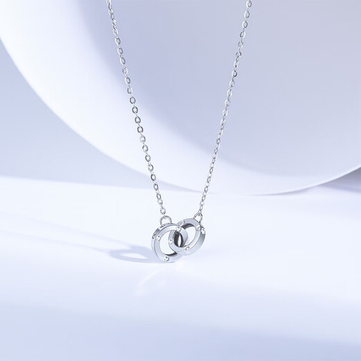 Saturday Fortune (ZLF) PT950 platinum necklace for women, shiny interlocking chain, classic versatile clavicle chain 3.1g 40cm + tail chain 5cm