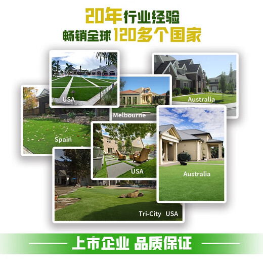 Co-create lawn household high-end villa courtyard lawn simulation outdoor yard fake lawn green insulated roof lawn artificial grass height 30mm villa series (1 square meter)