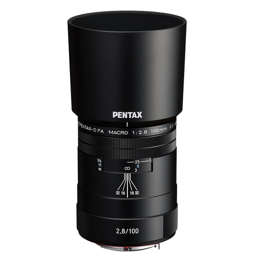 PENTAX SLR camera wide angle telephoto standard constant large aperture fixed focus 100 micro macro lens HDDFA100mmF2.8 macro black