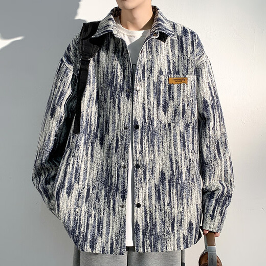 
Liangzi Fatty Large Size Denim Jacket Men's Spring and Autumn Baseball Clothes Trendy Brand Denim Jacket Loose Large Size Set Jacket Men A001-J683 Black 5XL 205-240Jin [Jin equals 0.5 kg]