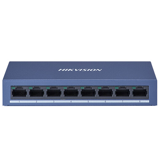 HIKVISION monitoring switch 5 ports 8 ports 16 ports 24 ports 100M Gigabit switching machine home office enterprise transmission monitor security equipment network cable splitter 8 ports full 100M DS-3E0108-E