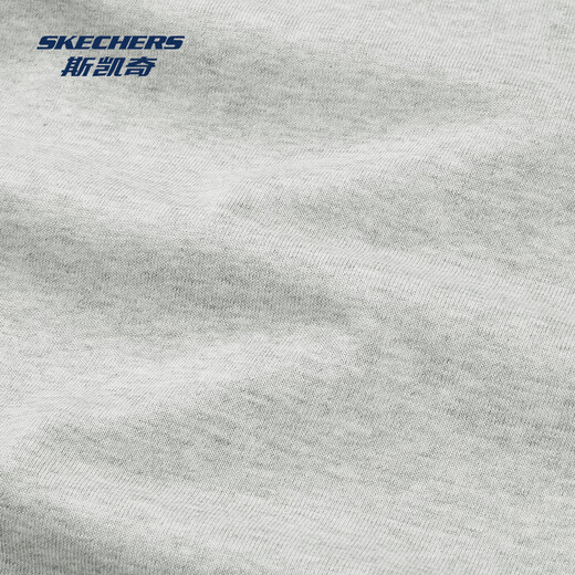 斯凯奇（Skechers）裤子男子春夏休闲针织长裤宽松运动健身直筒裤情侣 细纹理花灰/01T1 M