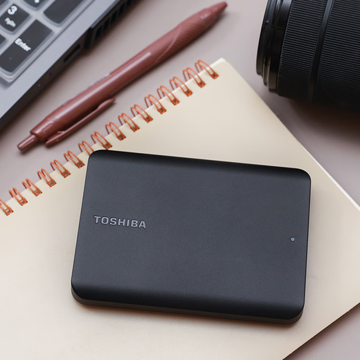东芝（TOSHIBA） 移动硬盘 移动机械硬盘 台式机笔记本硬盘 外置2.5英寸硬盘 磨砂黑A5 1TB