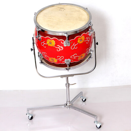 
FLOFAIR Percussion Orchestra Tinto Drum Red Painted National Five Tones Pai Drum School Orchestra Pai Drum Tang Drum 5# Drum