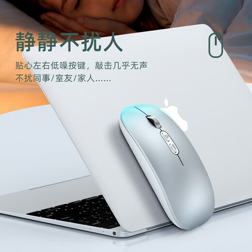 Moyi Mac Apple Wireless Maus-Laptop Dual-Mode BLUETOOTH-MOUSE BLUETOOTH-MOUSE FÜR MACBOOK PRO/AIR/IPAD-Tablet-Zubehör ultimative Version-Metal Grey [One-Click-Rückkehr zum Desktop | Batterie -Upgrade | Niedriges Geräusch und still]