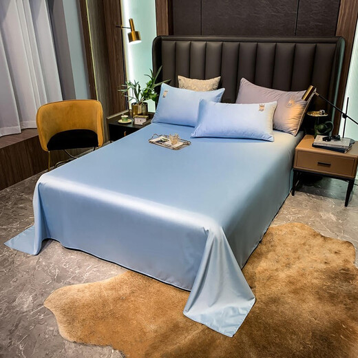 Arctic velvet infant and young grade A all-cotton soy fiber quilt air-conditioned quilt pure cotton summer quilt single double quilt core summer cool quilt Austrian blue 1.5x2.0m summer quilt four-piece set (summer quilt + bed sheet + pillowcase *2