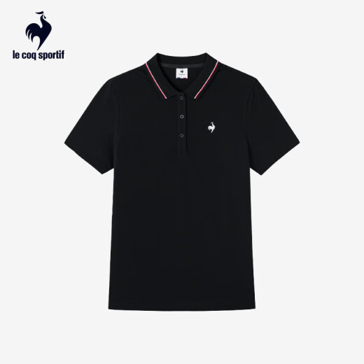 乐卡克（Le coq sportif）乐卡克法国公鸡夏季女士短袖POLO L242WECA1105 炫黑色-2 L